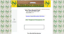 Desktop Screenshot of novatitanbaseball.com