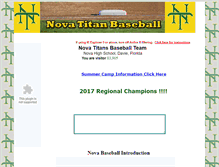 Tablet Screenshot of novatitanbaseball.com